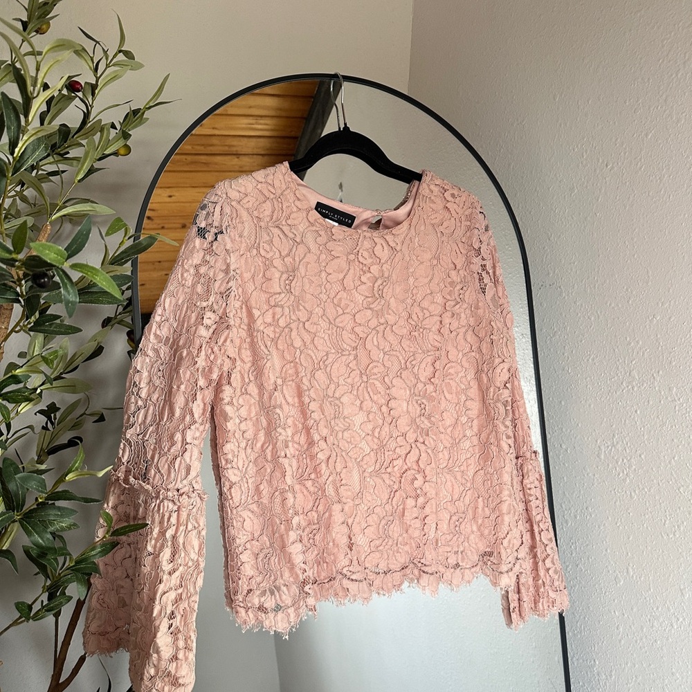 Pink Lace Blouse